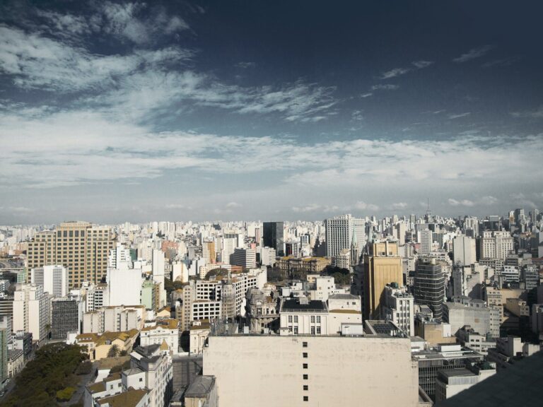 view of a city from the top of a building