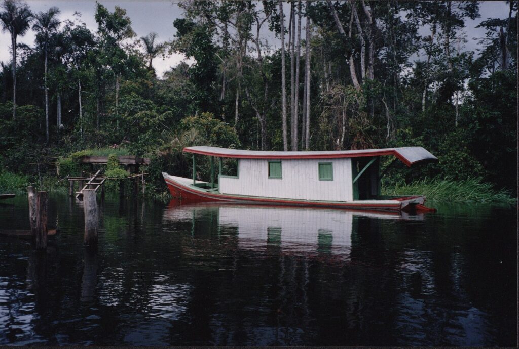A boat on the river in Serra do Divisor National Park, Acre