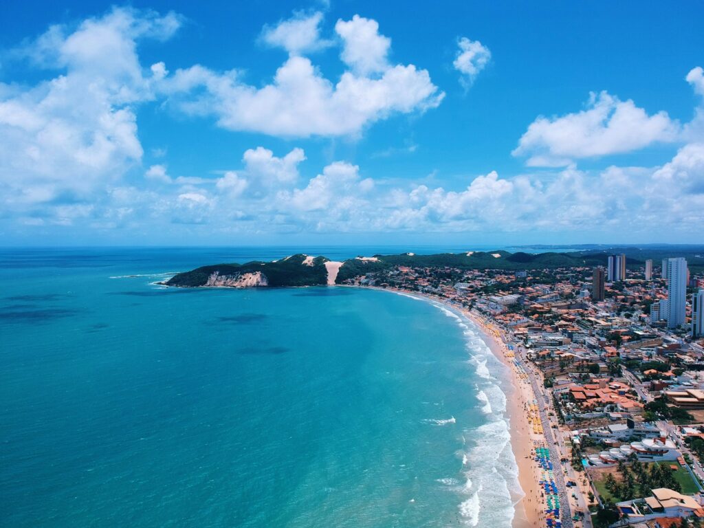Aerial view of the hotels and beach at Ponta Negra, Natal, by Pedro Menezes