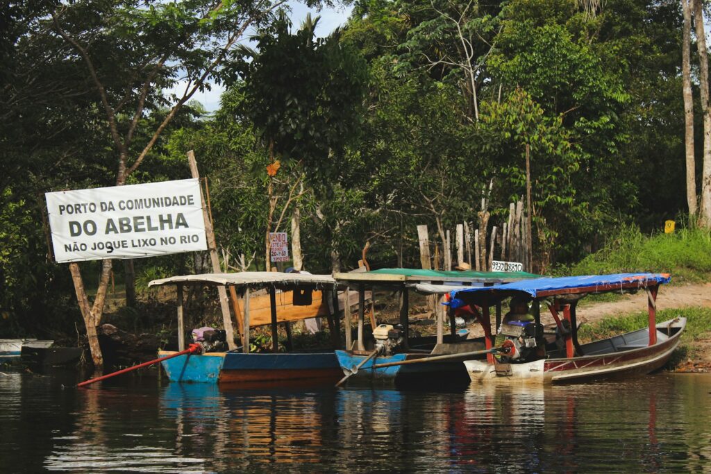 Riverboats at the Manaus waterfront, the departure point for boats to Parintins, by Nayani Teixeira