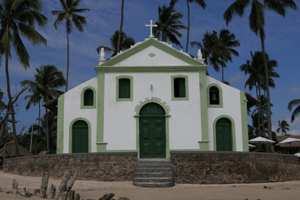 The small church on Praia dos Carneiros, Tamandar&eacute;, by Marcus Dall Col
