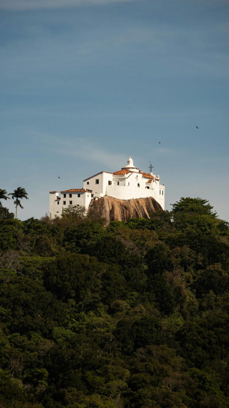 The Convento da Penha on its rocky hilltop in Vila Velha, Espírito Santo